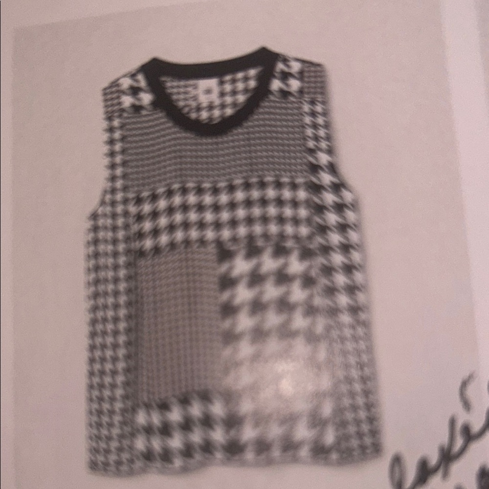 Cabi S24 Black and White Houndstooth Top